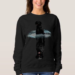 Schwarze Labrador-Reflektion für Hundebesitzer Sweatshirt