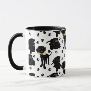 Schwarze Labrador-Reittiere Tasse