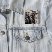 Schwarze Labrador-Retriever Button (Beispiel)