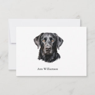 Schwarze Labrador Retriever Dankeskarten Dankeskarte