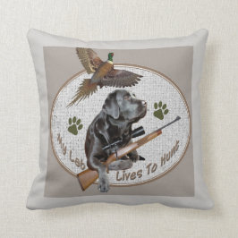 Schwarze Labrador retriever-Fasan-Jagd Kissen