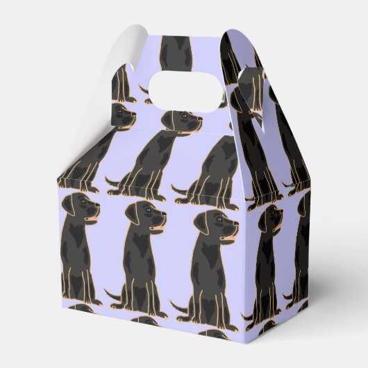 Schwarze Labrador Retriever Geschenkboxen Geschenkschachtel (Vorderseite)