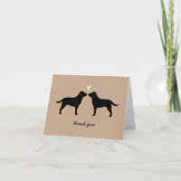 Schwarze Labrador Retriever Hochzeit Danke