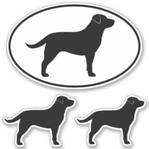 Schwarze Labrador Retriever Labrador Silhouetten S Aufkleber