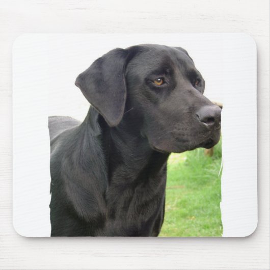 Schwarze Labrador retriever-Mausunterlage Mousepad (Vorne)