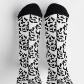 Schwarze Labrador Retriever Muster Crew Socken (Oben)
