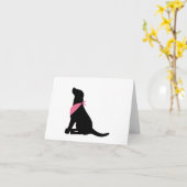 Schwarze Labrador retriever notecards Karte (Gelbe Blume)