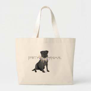 Schwarze Labrador Retriever-Party Jumbo Stoffbeutel