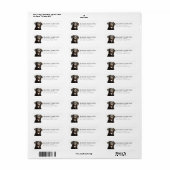 Schwarze Labrador Retriever Rücksende-Adressetiket (Vorne)
