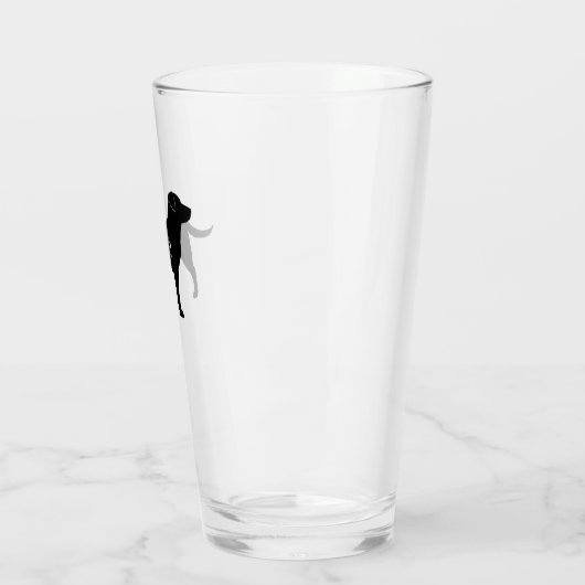 Schwarze Labrador-Retriever-Silhouette Glas (Links)