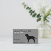 Schwarze Labrador Retriever Silhouette Visitenkarte (Stehend Vorderseite)
