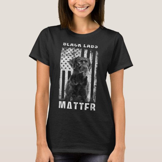 Schwarze Labrador Retriever T-Shirt (Vorderseite)