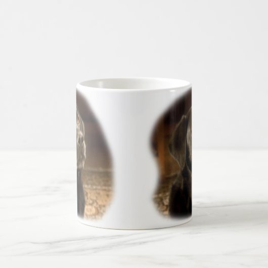 Schwarze Labrador-Retriever-Tasse Kaffeetasse (Mittel)