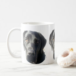Schwarze Labrador-Retriever-Tasse Kaffeetasse