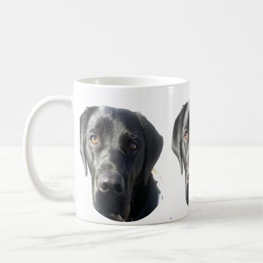Schwarze Labrador-Retriever-Tasse Kaffeetasse (Links)