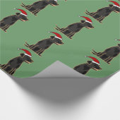 Schwarze Labrador-Retriever-tragende Geschenkpapier (Ecke)