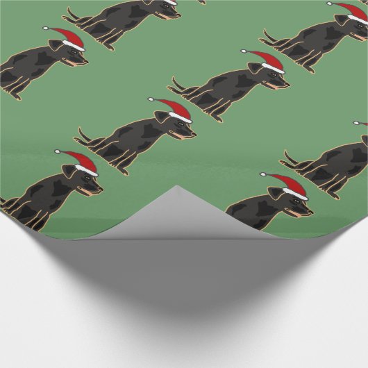 Schwarze Labrador-Retriever-tragende Geschenkpapier (Ecke)