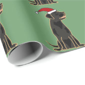 Schwarze Labrador-Retriever-tragende Geschenkpapier (Rolleneckpunkt)