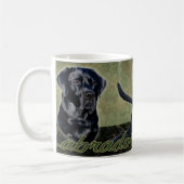 Schwarze Labrador-Retrievercollage Tasse (Links)