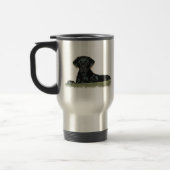 Schwarze Labrador-rostfreier Stahl-Reise-Tasse Reisebecher (Links)