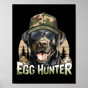 Schwarze Labrador Tarnkappe Ei Jäger Vintage Oster Poster