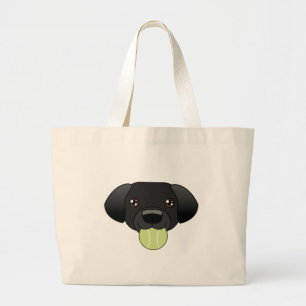 Schwarze Labrador-Tasche Jumbo Stoffbeutel