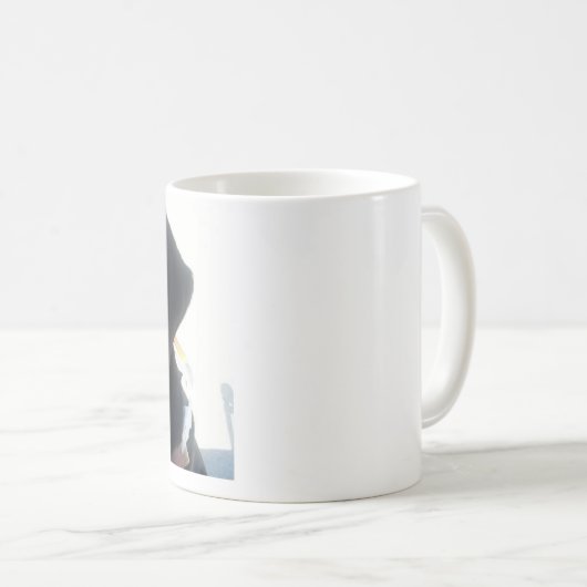 Schwarze Labrador-Tasse Kaffeetasse (VorderseiteRechts)