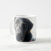 Schwarze Labrador-Tasse Kaffeetasse (Vorderseite Links)