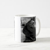 Schwarze Labrador-Tasse Kaffeetasse (VorderseiteRechts)