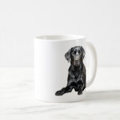 Schwarze Labrador-Tasse Kaffeetasse (VorderseiteRechts)