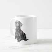 Schwarze Labrador-Tasse Kaffeetasse (Vorderseite Links)