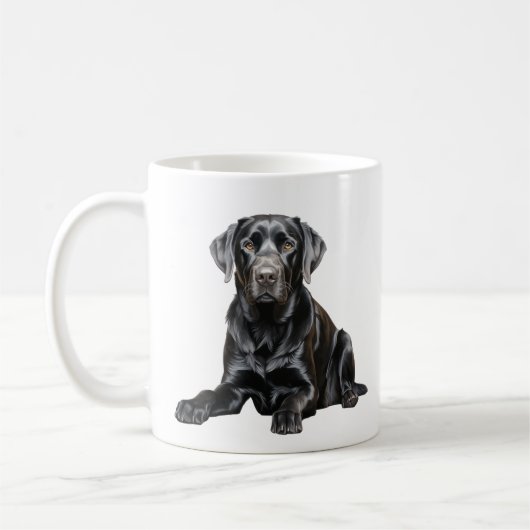 Schwarze Labrador-Tasse Kaffeetasse (Links)