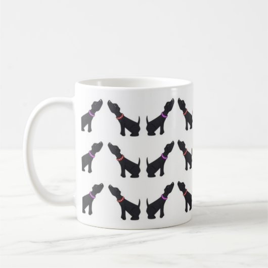 Schwarze Labrador-Tasse Kaffeetasse (Links)