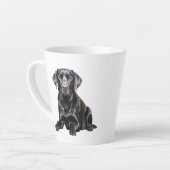 Schwarze Labrador-Tasse Milchtasse (Linke Ecke)