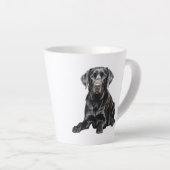 Schwarze Labrador-Tasse Milchtasse (Rechte Ecke)