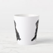 Schwarze Labrador-Tasse Milchtasse (Vorderseite)