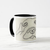 Schwarze Labrador-Tasse Tasse (Vorderseite Links)