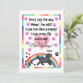 Schwarze Labrador Trotting-Gedenkkarte Programm (Stehend Vorderseite)