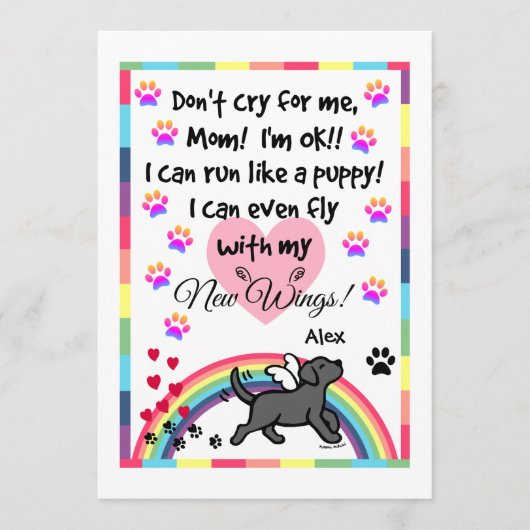 Schwarze Labrador Trotting-Gedenkkarte Programm (Vorderseite)