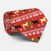 Schwarze Labrador und Gelbe Labrador Antler Krawatte (Gerollt)