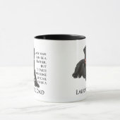 Schwarze Labrador-Vater-Tasse Tasse (Zentrum)
