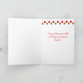 Schwarze Labrador-Weihnachtsgeweihe Feiertagskarte (Innenseite)