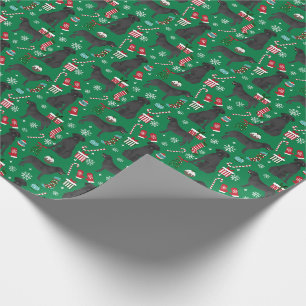 Schwarze Labrador Weihnachtshunde Zuckerstangen Gr Geschenkpapier