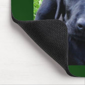 Schwarze Labrador-WelpenMausunterlage Mousepad (Ecke)