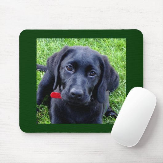 Schwarze Labrador-WelpenMausunterlage Mousepad (Mit Mouse)