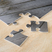 Schwarze Labradore auf einem Dock Puzzle (Seite)