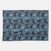 Schwarze Labradore Labrador Retrievers Navy Blue Geschirrtuch (Horizontal)