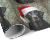 Schwarze Labradormischung Weihnachtsgeschenkverpac Geschenkpapier (Rolleneckpunkt)