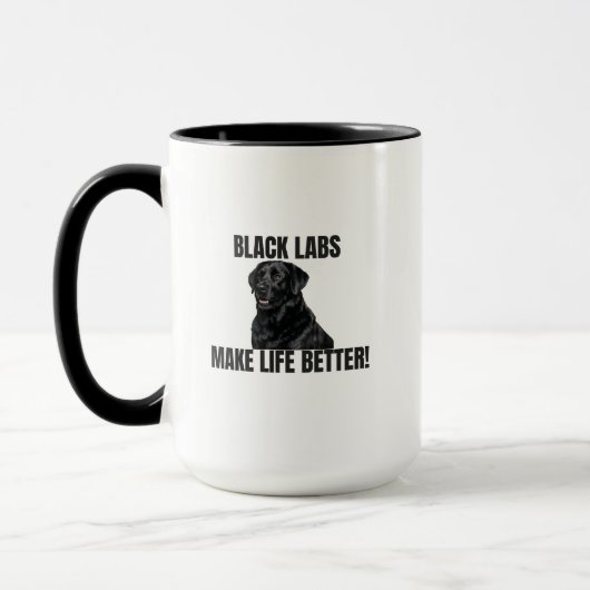 Schwarze Labradors machen das Leben besser! – Beid Tasse (Links)