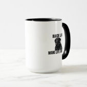 Schwarze Labradors machen das Leben besser! – Beid Tasse (VorderseiteRechts)